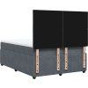 Box spring postel s matrací tmavě 140x190 cm samet [3292334] (Barva Světle šedá)