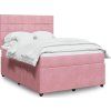 Box spring postel s matrací tmavě 140x190 cm samet [3292334] (Barva Světle šedá)