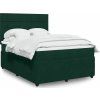 Box spring postel s matrací tmavě 140x190 cm samet [3292334] (Barva Světle šedá)