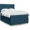 Box spring postel s matrací tmavě 140x190 cm samet [3292334] (Barva Světle šedá)