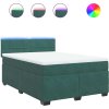 Box spring postel s matrací 140x190 cm samet [3288609] (Barva Tmavě zelená)
