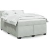 Box spring postel s matrací 140x190 cm samet [3286306] (Barva Světle šedá)