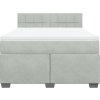 Box spring postel s matrací 140x190 cm samet [3286306] (Barva Světle šedá)