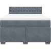 Box spring postel s matrací tmavě 140x190 cm samet [3286319] (Barva Tmavě šedá)