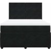 Box spring postel s matrací 140x190 cm samet [3292330] (Barva Černá)