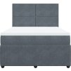 Box spring postel s matrací 140x190 cm samet [3292330] (Barva Černá)
