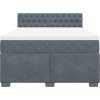 Box spring postel s matrací 140x190 cm samet [3286312] (Barva Světle šedá)