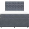Box spring postel s matrací 140x190 cm samet [3292346] (Barva Světle šedá)