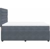 Box spring postel s matrací 140x190 cm samet [3292346] (Barva Světle šedá)
