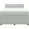 Box spring postel s matrací 140x190 cm samet [3287746] (Barva Světle šedá)