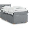 Box spring postel s matrací 80 x 200 cm textil [3288815] (Barva Tmavě šedá)