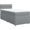 Box spring postel s matrací 80 x 200 cm textil [3288815] (Barva Tmavě šedá)