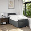 Box spring postel s matrací 80 x 200 cm textil [3288815] (Barva Tmavě šedá)