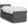 Box spring postel s matrací 80 x 200 cm textil [3288815] (Barva Tmavě šedá)