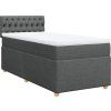Box spring postel s matrací 80 x 200 cm textil [3286515] (Barva Tmavě šedá)