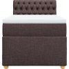 Box spring postel s matrací 80 x 200 cm textil [3286515] (Barva Tmavě šedá)