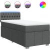 Box spring postel s matrací 80x200 cm textil [3289203] (Barva Tmavě šedá)