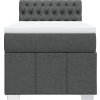 Box spring postel s matrací 80x200 cm textil [3289203] (Barva Tmavě šedá)