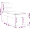 Box spring postel s matrací 80 x 200 cm textil [3290330] (Barva Tmavě šedá)