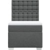 Box spring postel s matrací 80 x 200 cm textil [3290330] (Barva Tmavě šedá)