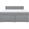 Box spring postel s matrací 180 x 200 cm textil [3288282] (Barva Tmavě šedá)