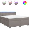 Box spring postel s matrací 180 x 200 cm textil [3288282] (Barva Tmavě šedá)