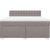 Box spring postel s matrací 180 x 200 cm textil [3288282] (Barva Tmavě šedá)