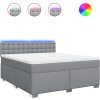 Box spring postel s matrací 180 x 200 cm textil [3288282] (Barva Tmavě šedá)