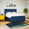 Box spring postel s matrací 180x200 cm textil [3294451] (Barva Černá)
