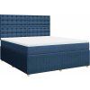 Box spring postel s matrací 180x200 cm textil [3294451] (Barva Černá)