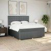 Box spring postel s matrací 180x200 cm textil [3294451] (Barva Černá)