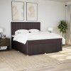 Box spring postel s matrací 180x200 cm textil [3294451] (Barva Černá)
