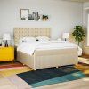 Box spring postel s matrací 180x200 cm textil [3294451] (Barva Černá)