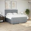 Box spring postel s matrací 180x200 cm textil [3294451] (Barva Černá)