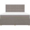 Box spring postel s matrací 180x200 cm textil [3294451] (Barva Černá)