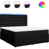 Box spring postel s matrací 180x200 cm textil [3294451] (Barva Černá)
