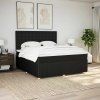 Box spring postel s matrací 180 x 200 cm textil [3294451] (Barva Černá)