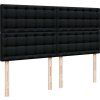 Box spring postel s matrací 180 x 200 cm textil [3294451] (Barva Černá)