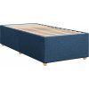 Box spring postel s matrací 100 x 200 cm textil [3285353] (Barva Tmavě šedá)