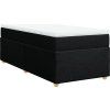 Box spring postel s matrací 100 x 200 cm textil [3285353] (Barva Tmavě šedá)