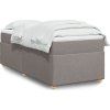 Box spring postel s matrací 100 x 200 cm textil [3285353] (Barva Tmavě šedá)