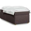 Box spring postel s matrací 100 x 200 cm textil [3285353] (Barva Tmavě šedá)