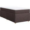 Box spring postel s matrací 100 x 200 cm textil [3285353] (Barva Tmavě šedá)