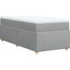 Box spring postel s matrací 100 x 200 cm textil [3285353] (Barva Tmavě šedá)
