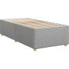 Box spring postel s matrací 100 x 200 cm textil [3285353] (Barva Tmavě šedá)