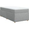 Box spring postel s matrací 100 x 200 cm textil [3285353] (Barva Tmavě šedá)