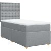 Box spring postel s matrací 100 x 200 cm textil [3291211] (Barva Modrá)