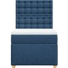 Box spring postel s matrací 100 x 200 cm textil [3291211] (Barva Modrá)