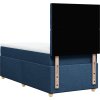 Box spring postel s matrací 100 x 200 cm textil [3291211] (Barva Modrá)
