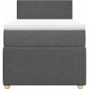 Box spring postel s matrací 100 x 200 cm textil [3289661] (Barva Tmavě šedá)